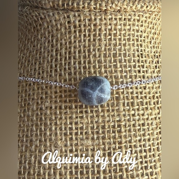 Alquimia by Ady Silver Necklace with Gray Stone - Picture 1 of 2